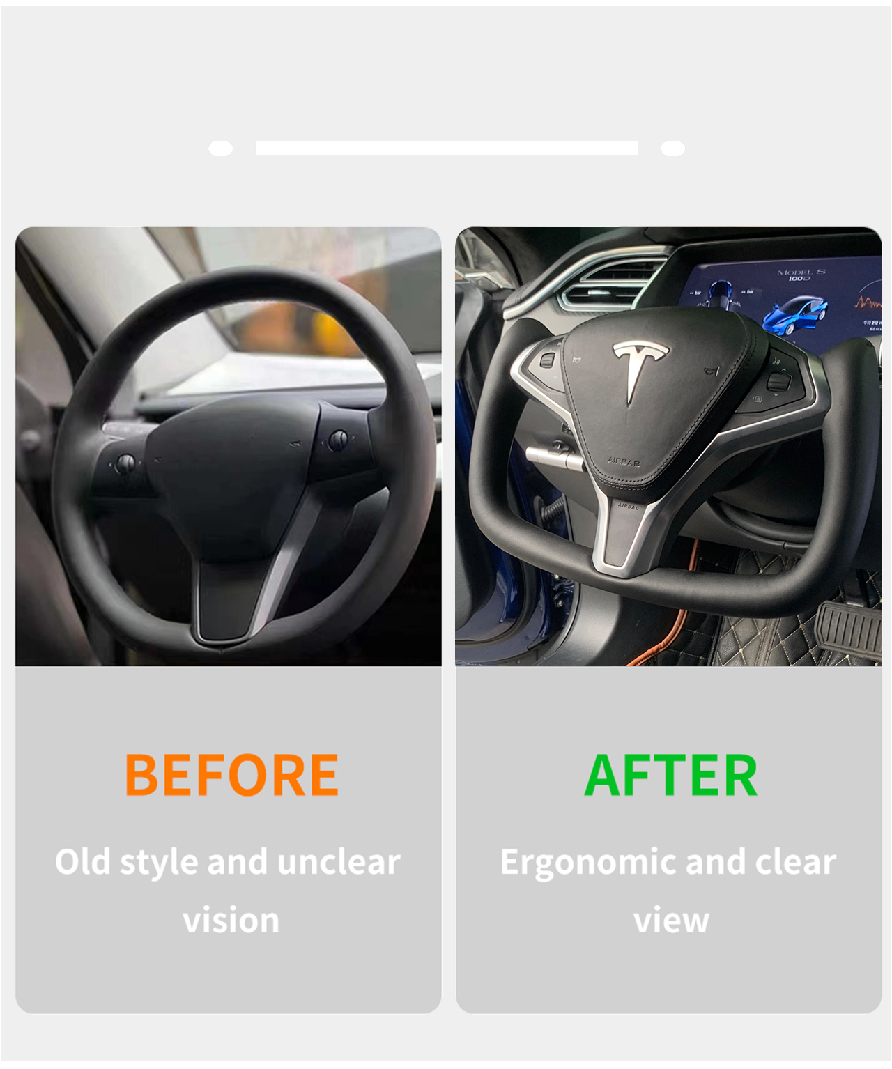 Tesla Model X/S YOKE Steering Wheel